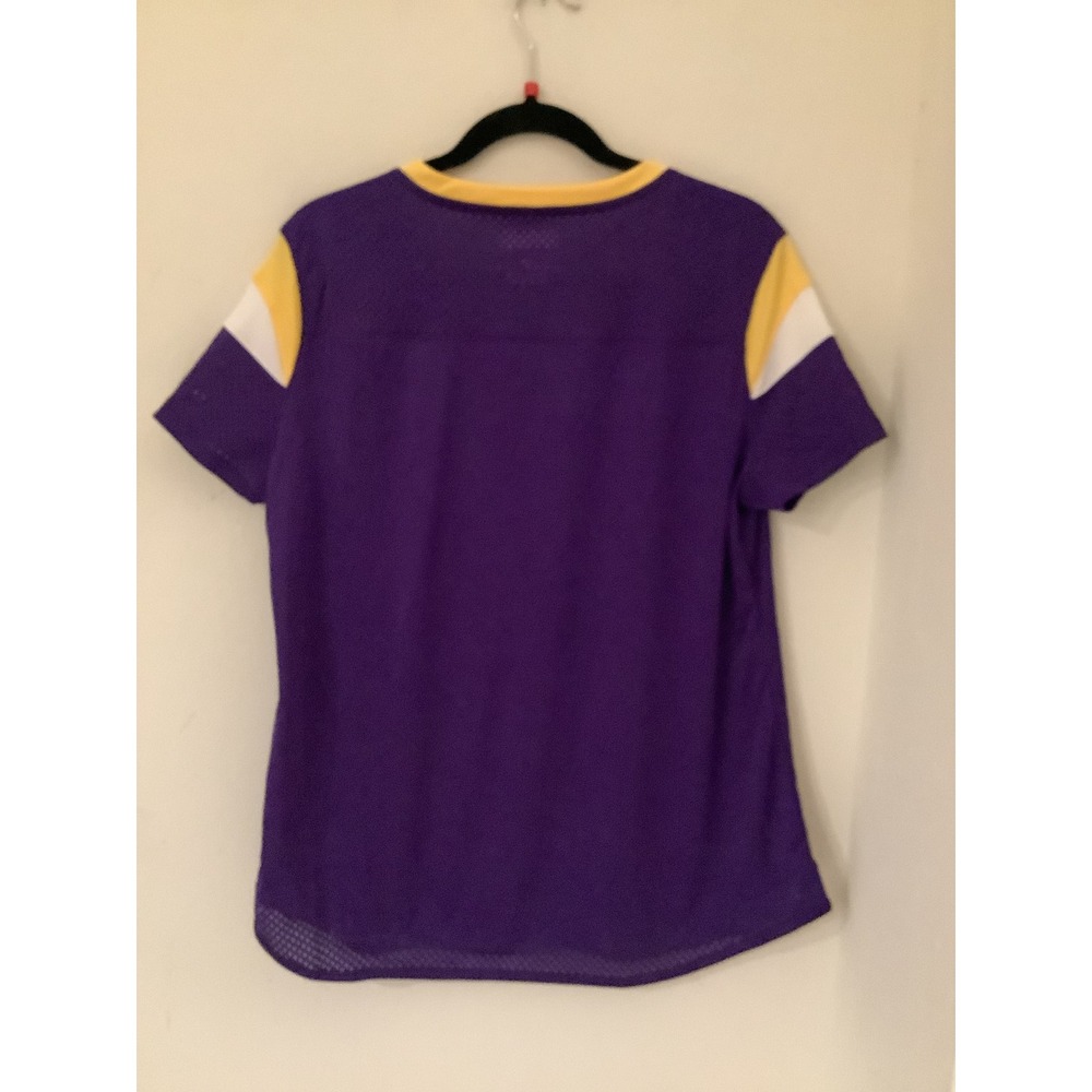 Women's NFL Team Apparel Minnesota Vikings Lace Up Jersey Top Size Large- NWOT - Picture 3 of 4